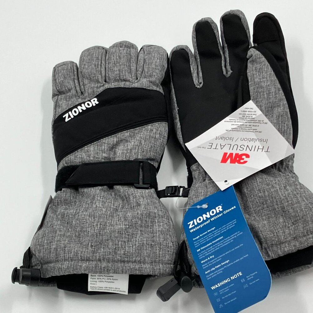 ZIONOR Ski Gloves, Waterproof Snow Gloves